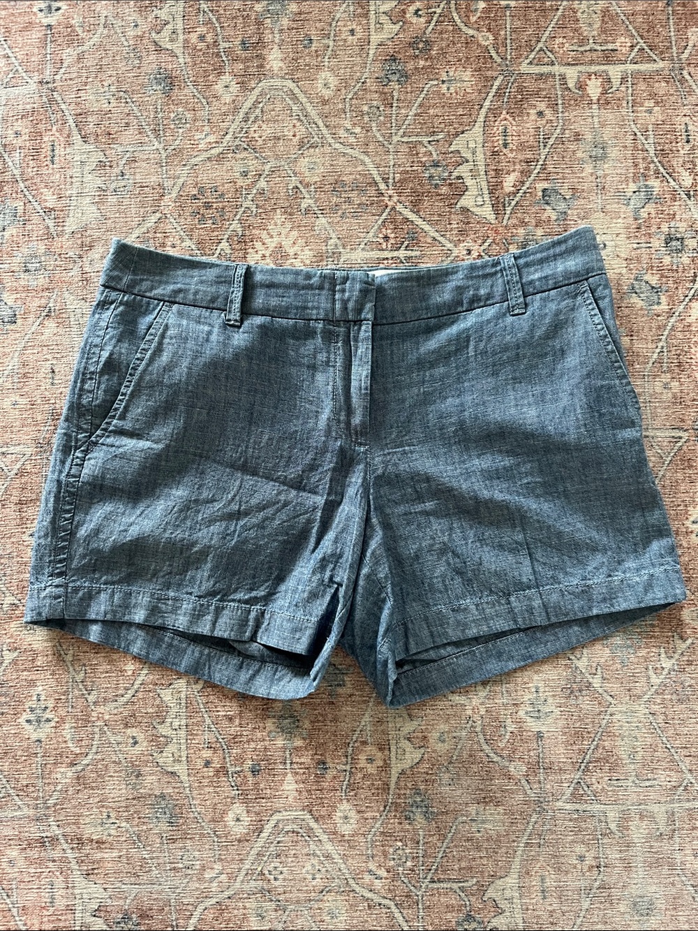 J. Crew Blue Chambray Bermuda Shorts